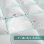 Martha Stewart Goose Feather Down Fiber Cotton Comforter Queen Size, Feather Duvet Insert Queen, Hotel Collection Hypoallergenic Comforter 58oz All Season Medium Warmth 90 x 90 Inch White