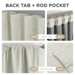 Joydeco Blackout Curtains for Bedroom - 96 Inch Long 100% Light Blocking 2 Panels Light Beige Drapes, Thermal Insulated Room Darkening Curtains, Linen Textured for Living Room, Rod Pocket & Back Tabs