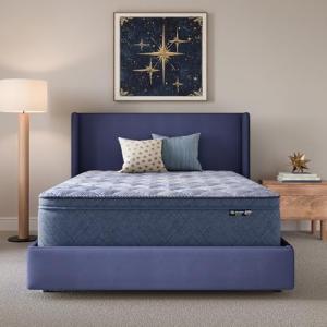 Serta Five Star Mattress Tranquility 16-Inch Plush Pillow Top – Queen – Zoned Support, Pressure Relief, Cooling Comfort – Made in USA – Bed-in-a-Box – 100 Night Trial, 10-Year Limited Warranty