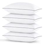 GOHOME Pillows Standard Size Set of 4 - Bed Pillows for Sleeping 4 Pack, Cooling Supportive Hotel Pillows with Premium Soft Down Alternative Fill for Side Stomach and Back Sleepers
