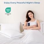 GOHOME Pillows Standard Size Set of 4 - Bed Pillows for Sleeping 4 Pack, Cooling Supportive Hotel Pillows with Premium Soft Down Alternative Fill for Side Stomach and Back Sleepers