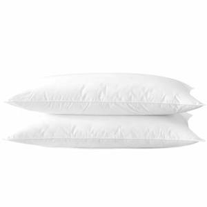Ultra Thin Flat Soft Bed Pillows Standard Size Set of 2 Pack for Sleeping 20"x26", Hypoallergenic Skin Friendly Machine Washable