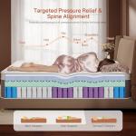 California King Mattress, 14 Inch Cal King Mattress in a Box, Cooling Gel Memory Foam Hybrid Mattresses with Individual Pocket Springs, Pressure Relief, Medium Firm, Extra Edge Support, CertiPUR-US