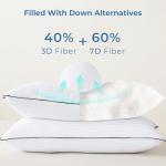 GOHOME Pillows Standard Size Set of 4 - Bed Pillows for Sleeping 4 Pack, Cooling Supportive Hotel Pillows with Premium Soft Down Alternative Fill for Side Stomach and Back Sleepers