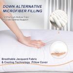 Favocama Pillows Standard Size Set of 4 Hotel Collection Bed Pillow for Sleeping Pillows 4 Pack for Back, Stomach or Side Sleepers Soft and Supportive Washable Pillows for Bedroom