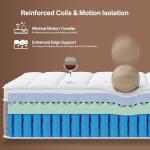 California King Mattress, 14 Inch Cal King Mattress in a Box, Cooling Gel Memory Foam Hybrid Mattresses with Individual Pocket Springs, Pressure Relief, Medium Firm, Extra Edge Support, CertiPUR-US