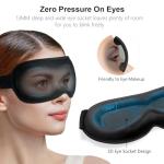 Gritin 100% Blackout Sleep Eye Mask for Women Men, Zero Pressure Sleeping Mask - Ergonomic Design 3D Cutout Eye Movement and Eyelash Friendly Night Blindfold, Ultra Soft Comfortable for Sleeping
