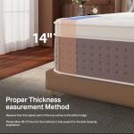 California King Mattress, 14 Inch Cal King Mattress in a Box, Cooling Gel Memory Foam Hybrid Mattresses with Individual Pocket Springs, Pressure Relief, Medium Firm, Extra Edge Support, CertiPUR-US