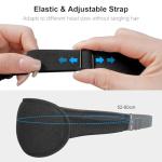 Gritin 100% Blackout Sleep Eye Mask for Women Men, Zero Pressure Sleeping Mask - Ergonomic Design 3D Cutout Eye Movement and Eyelash Friendly Night Blindfold, Ultra Soft Comfortable for Sleeping