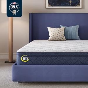 Serta Five Star Mattress Tranquility 12-Inch Plush Pillow Top – Queen Size – Zoned Support, Pressure Relief, Cooling Comfort – Made in USA – Bed-in-a-Box – 100 Night Trial, 10-Year Limited Warranty