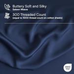 DOZ Duvet Cover Set, 100% Viscose derived from Bamboo, Organically Grown, Buttery Soft, Cooling Duvet Covers, High GSM, 1 Duvet Cover and 2 Pillowcases, 106"x90" (Sapphire, King/Cal King)