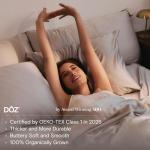 DOZ Duvet Cover Set, 100% Viscose derived from Bamboo, Organically Grown, Buttery Soft, Cooling Duvet Covers, High GSM, 1 Duvet Cover and 2 Pillowcases, 106"x90" (Sapphire, King/Cal King)