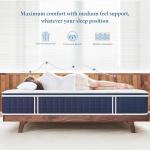 Coolvie King Mattress 12 inch, Tight Top Deep Sleep Mattresses with Extra Lumbar & Hip Support, Medium to Firm Hotel Collection Hybrid Sleep System for Supportive, Breathable Bed in a Box King Size