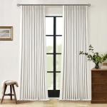 90 Inch Pinch Pleated Linen Blackout Curtains 2 Panels for Living Room Cream Natural 100% Black Out Curtains 90 Inches Long Pinch Pleat Dual Layer Drapes Birch Ivory Drapes for Dining Bedroom Office