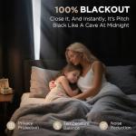 Joydeco Blackout Curtains 84 Inches Long 2 Panels Burg, Room Darkening Curtains for Bedroom, 100% Black Out Textured Thermal Drapes Privacy Protection 2 Panels Set(W52 x L84 Inch, Navy Blue)