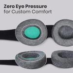 Manta Sleep Mask - 100% Light Blocking, Adjustable Sleeping Mask with Detachable Eye Cups, Ultra Comfortable for Women & Men, Zero Pressure on Lashes, Perfect for Travel/Shift Work