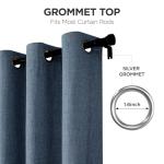Joydeco Blackout Curtains 84 Inches Long 2 Panels Burg, Room Darkening Curtains for Bedroom, 100% Black Out Textured Thermal Drapes Privacy Protection 2 Panels Set(W52 x L84 Inch, Navy Blue)