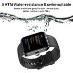 TOZO S2 40mm Mini Smart Watch Alexa Built-in Fitness Tracker with Sleep Monitor 5ATM Waterproof HD Color Touchscreen for Men Women Compatible with iPhone&Android Black