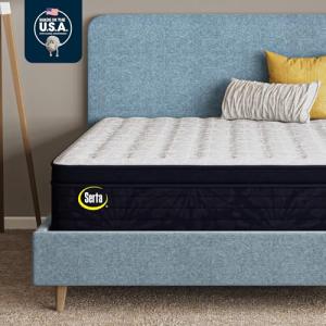 Serta Classic Clarks Hill Elite 2.0, Plush Pillow Top 14.5" Queen Mattress, Zoned Support, Cooling, Breathable and Pressure Relieving - 100 Night Trial, CertiPUR-US Certified