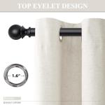 Jowels Cream Linen Blackout Curtains 90 Length 2 Panels Set for Living Room Bedroom, 100% Black Out Thermal Insulated Linen Drapes, Room Darkening Grommet Curtains 90 Inches Long Natural Beige