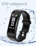 GRV Fitness Tracker Non Bluetooth Fitness Watch No App No Phone Required Waterproof Pedometer Watch with Steps Calories Counter Sleep Tracker for Men Women Parents (Black)