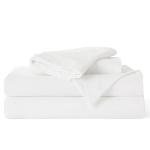 Bedsure 100% Washed Cotton Duvet Cover King Size - Natural White Minimalist Cotton Duvet Cover Linen Like for All Seasons - GentleSoft™ Plain Simple Bedding (Natural White, King, 104"x90")