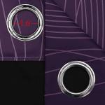 Estelar Textiler Purple and Greyish White Ombre Blackout Curtains 84 Inches Long, Full Room Darkening Grommet Curtains for Bedroom, Thermal Insulated Blackout Drapes for Living Room, 52Wx84L, 2 Panels