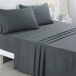 HOMBYS 132"x120" Alaska King Size Sheet Set 4 Pieces Bedding Sheets with Deep Pocket and Pillowcases,Smooth and Soft Bed Sheet Set-108"x108"+18"