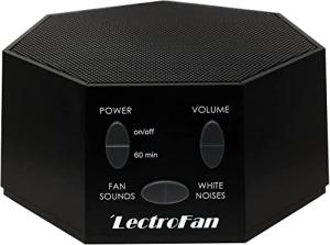 Adaptive Sound Technologies LectroFan Classic White Noise Machine - Compact Sleep Sound Machine for Bedroom, Travel, Study and More - 20 Non-Looping Fan & White Noise Variations - Black