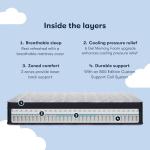 Serta Classic Clarks Hill Elite 2.0, Plush Pillow Top 14.5" Queen Mattress, Zoned Support, Cooling, Breathable and Pressure Relieving - 100 Night Trial, CertiPUR-US Certified