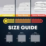 Serta Goose Feather Down Fiber Cotton Comforter King Size - 100% Cotton Duvet Insert - Hotel Luxury Hypoallergenic Bedding Comforter Light Warmth 106 x 90 Inch White