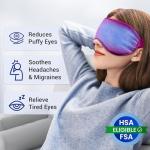 Cooling Eye Mask for Puffy Eyes: Fsa Eligible Items Hsa, Migraines Headache Fast Relief After Surgery Care Cold Compress, Reusable Face Ice Pack Gel for Dark Circles, Gentle Weighted Sleep Mask Purple