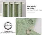 MIULEE Linen Texture Curtains for Bedroom Solid 100% Blackout Thermal Insulated Sage Green Curtains Grommet Room Darkening Curtains/Draperies for Living Room Nursery 52x84 Inch (2 Panels)