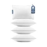 MUFEW Pillows Standard Size Set of 4, Ultra Thick Down Alternative Bed Pillows,Cooling Hotel Quality Standard Pillow for Back, Stomach or Side Sleepers, Machine Washable(White,4 Pack)