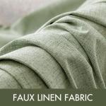 MIULEE Linen Texture Curtains for Bedroom Solid 100% Blackout Thermal Insulated Sage Green Curtains Grommet Room Darkening Curtains/Draperies for Living Room Nursery 52x84 Inch (2 Panels)