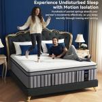 DIFAME King Size Mattress, 14 Inch Medium Firm Hybrid King Mattress in a Box,Gel Memory Foam Mattresses with Pocket Coils for Pain Relief, Extra Edge Support, 365-Nights Trial, CertiPUR-US