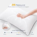 MUFEW Pillows Standard Size Set of 4, Ultra Thick Down Alternative Bed Pillows,Cooling Hotel Quality Standard Pillow for Back, Stomach or Side Sleepers, Machine Washable(White,4 Pack)