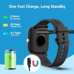 Kids Wach for Girls Boys 6-15 Year Old - Smart Watch for Kids 1.8" Fitness Tracker ,No Phone needed,Pedometer Sleep Monitor Heart Rate Waterproof,Puzzle Game for Girls Boys Teens Birthday Gift (Black)