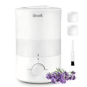 LEVOIT - Humidifiers for Bedroom - Quiet (3L Water Tank) - Cool Mist/Top Fill/Essential Oil Diffuser/25Watt - Home/Large Room - 360° Nozzle - Rapid Ultrasonic Humidification for Baby Nursery/Plant