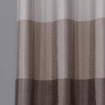 EXCLUSIVE HOME Chateau Striped Faux Silk Grommet Top Curtain Panel Pair, 54"x84", Taupe