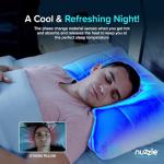 Nuzzle Cooling Adjustable Pillow for Side Sleepers, Luxury Standard Size Bed Pillow Hotel Collection - Best Adjust Height Soft Firm Pillow for Back, Stomach or Side Sleepers - Home Gifts