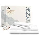 Mayfair Linen 100% Cotton Sheets Full Size Bed Set - 500 Thread Count Sheets Full Size 4 PC Set (White), Soft, Cooling, Hotel-Quality 16" Deep Pocket Cotton Bedsheet for Hot Sleepers