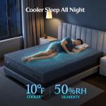 Yaak 14 Inch King Size Mattress, Cooling King Size Memory Foam Mattress in a Box for Hot Sleepers, Pressure Relief with Comfort Foam, Certipur-US Certified, USA-Made Foam, Medium Firm