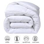 COHOME Premium California King Size Comforter, All-Season Quilted Down Alternative Duvet Insert, Luxury Hotel GentleSoft Comforter with Anti-Clump Tech & 8 Tabs - Reversible - White 96x104 inches