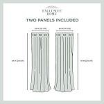 EXCLUSIVE HOME Chateau Striped Faux Silk Grommet Top Curtain Panel Pair, 54"x84", Taupe