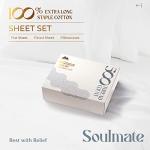Mayfair Linen 100% Cotton Sheets Full Size Bed Set - 500 Thread Count Sheets Full Size 4 PC Set (White), Soft, Cooling, Hotel-Quality 16" Deep Pocket Cotton Bedsheet for Hot Sleepers