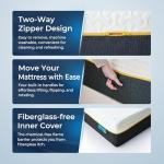 NAPSIE 14 Inch King Size Mattress, Cooling Tencel Cover, King Memory Foam Mattress in a Box, Medium Plush King Size Bed for Back Pain Relief and Cool Sleep, CertiPUR-US Certified, Foam Made in USA