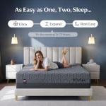 Yaak 14 Inch King Size Mattress, Cooling King Size Memory Foam Mattress in a Box for Hot Sleepers, Pressure Relief with Comfort Foam, Certipur-US Certified, USA-Made Foam, Medium Firm