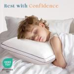 MUXHOMO Bed Pillows Queen Size Set of 4, Gusseted Sleeping Pillows for Side, Back, and Stomach Sleepers, Hotel Quality, Oeko-Tex Certified Fluffy Supportive Down Alternative Filling, White, 4 Pack