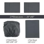 HOMBYS 132"x120" Alaska King Size Sheet Set 4 Pieces Bedding Sheets with Deep Pocket and Pillowcases,Smooth and Soft Bed Sheet Set-108"x108"+18"